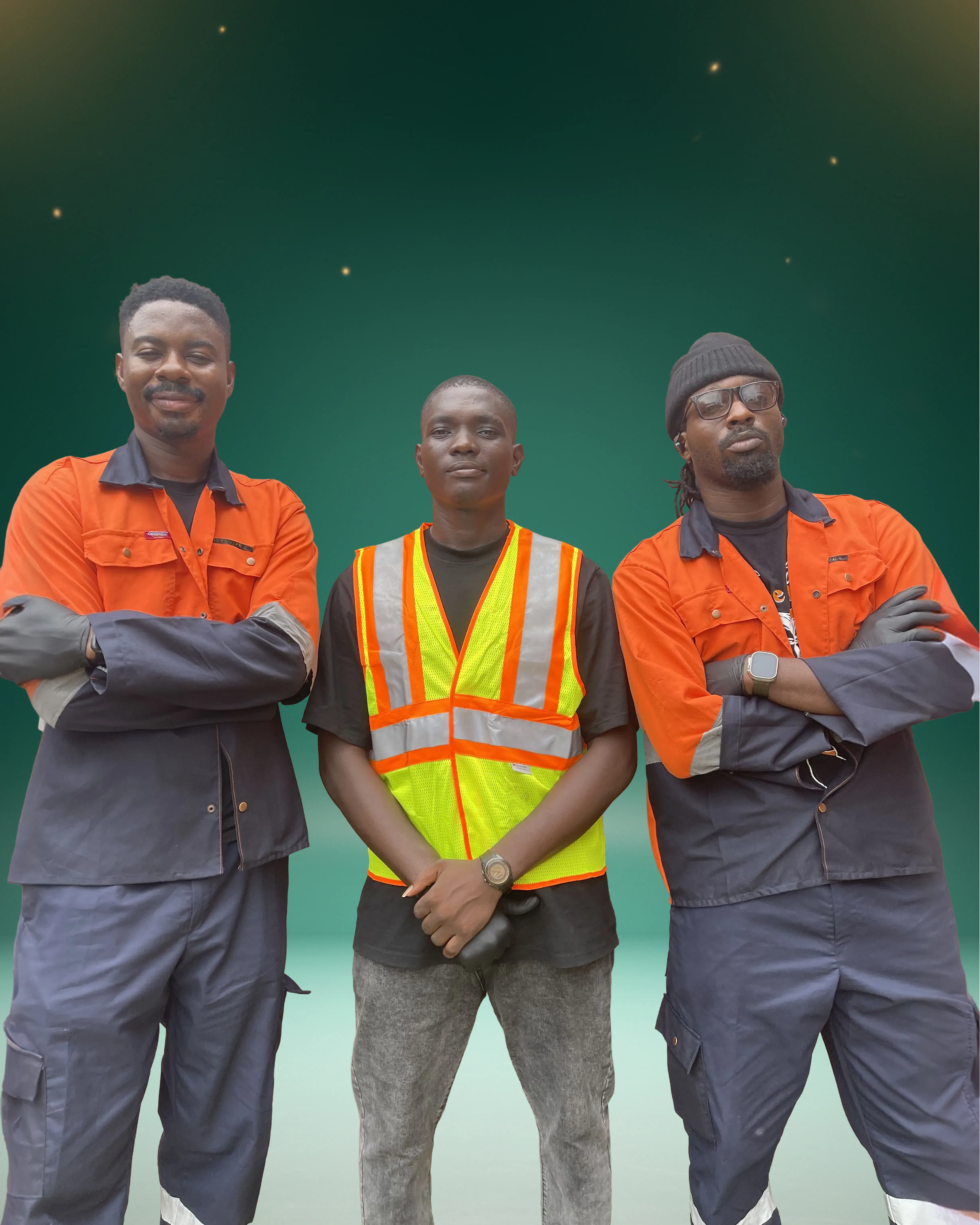 The Happiclean cleaning team in branded workwear